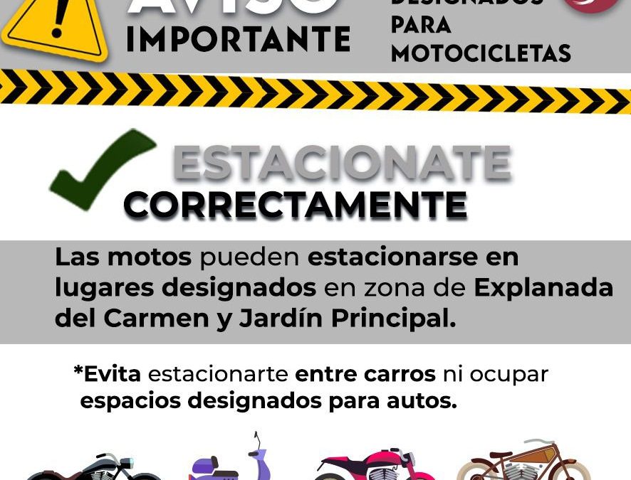 Habilitan espacios exclusivos para motocicletas en el primer cuadro de Salvatierra